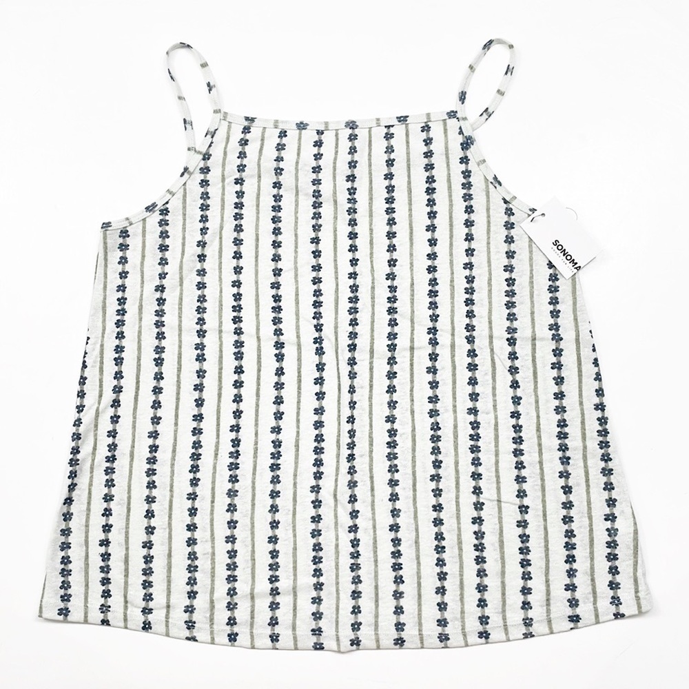 NEW Sonoma striped flower print camisole top